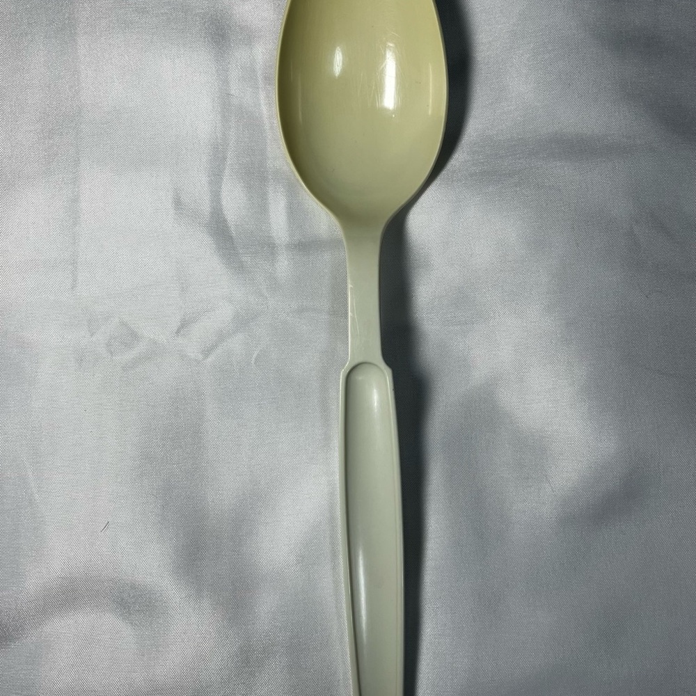 Vintage EKCO‎ White Plastic Nylon Cooking Serving Spoon 11" USA